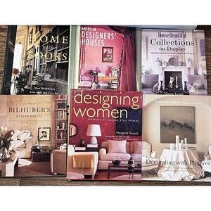 Lot of 6 Decorating Home Decor Hardcover Books House Beautiful American Designer